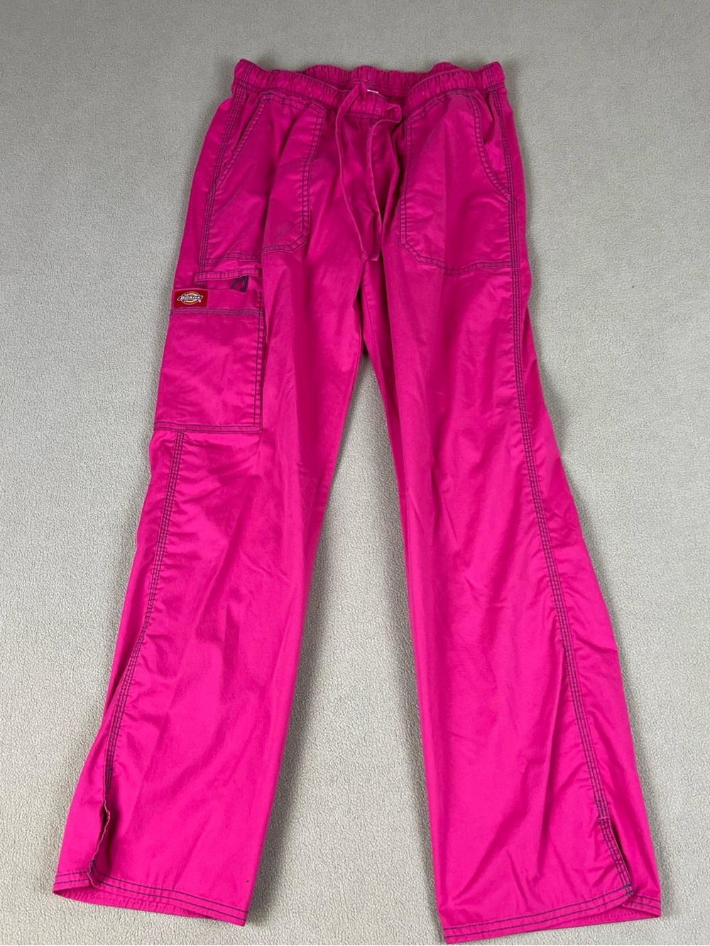 Dickies Women's Scrub Pants, Cargo. Pink. Medical, Office. Sz Medium.